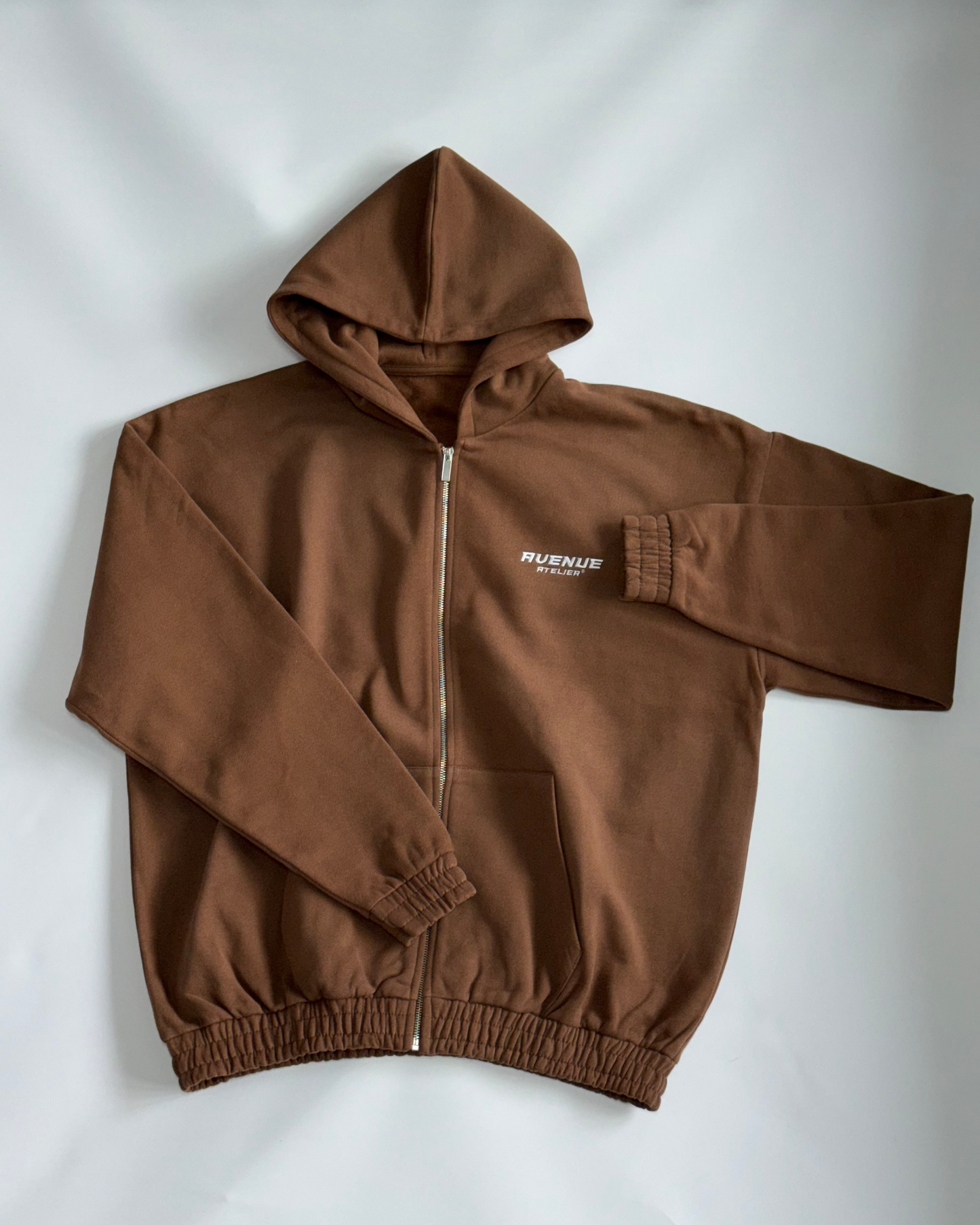 Coffee Brown Zip-Hoodie
