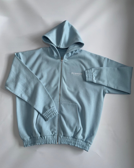 Sky Blue Zip-Hoodie