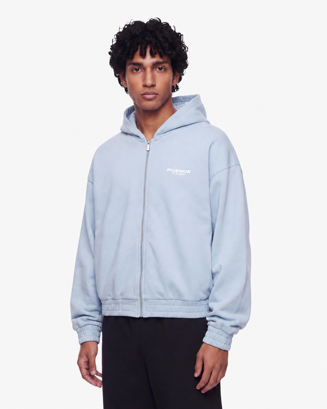 Sky Blue Zip-Hoodie