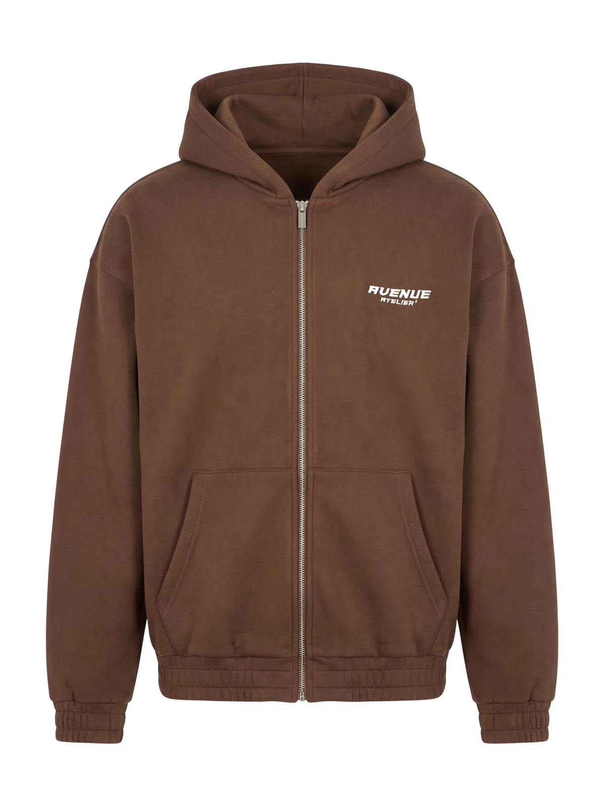 Coffee Brown Zip-Hoodie