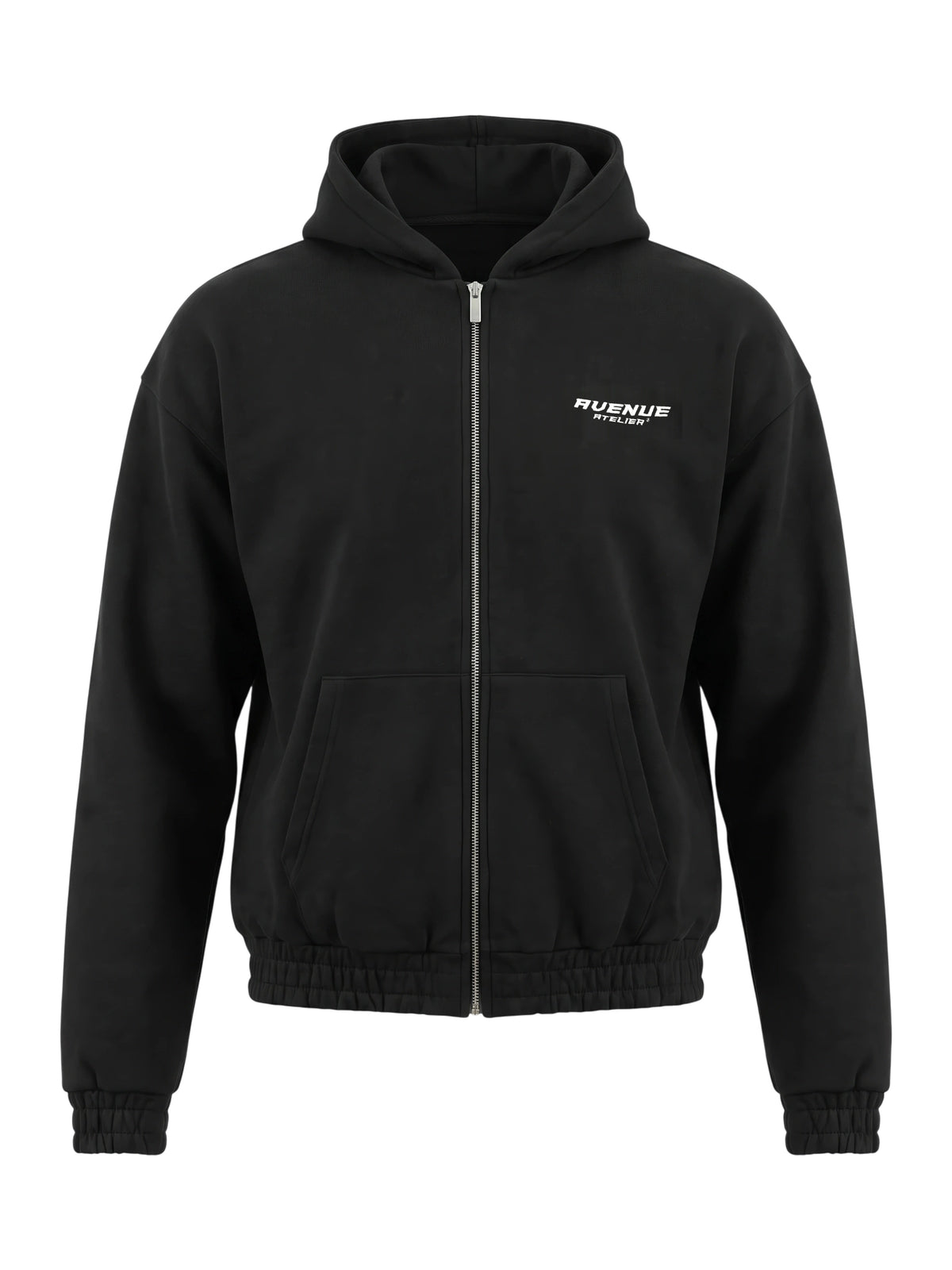 Jet Black Zip-Hoodie