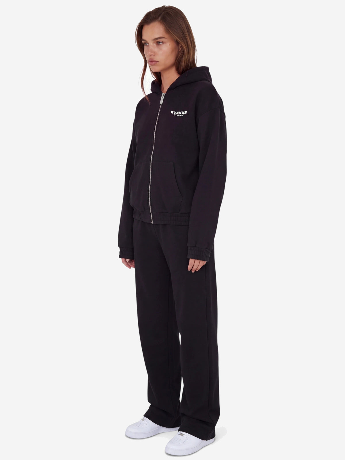 Jet Black Zip-Hoodie