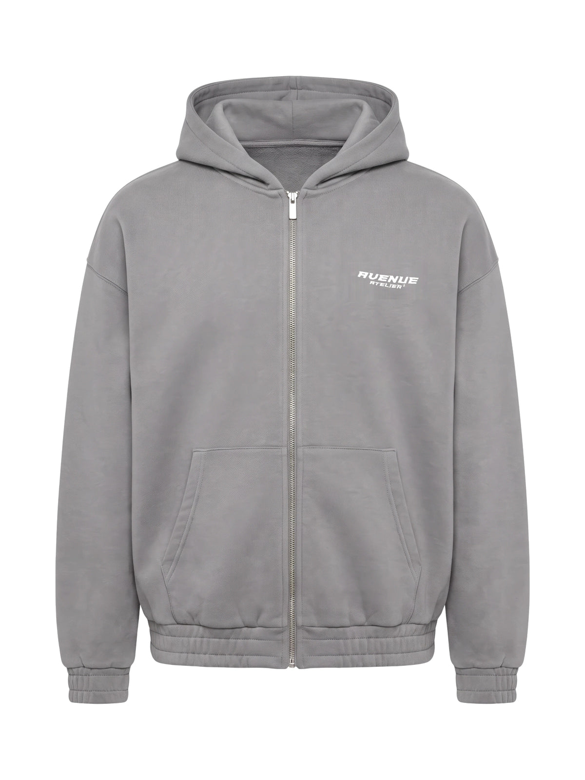 Stone Grey Zip-Hoodie